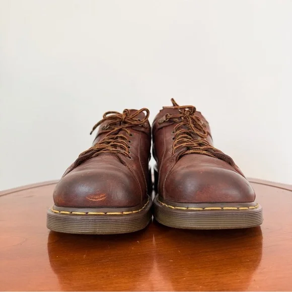 Vintage Dr. Martens Toren Brown Leather Platform Oxford Shoes | US 12 - Picture 4 of 9